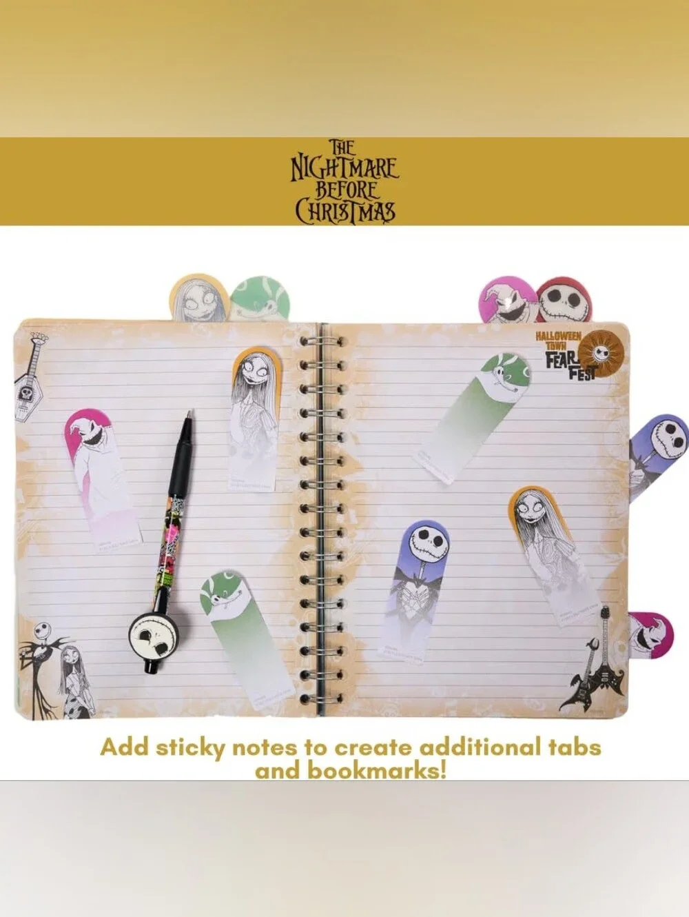 The Nightmare Before Christmas Sticky Note & Bookmark Set - Multi